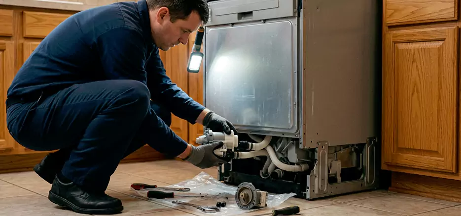 Dishwasher Drain Hose Repair in Carteret